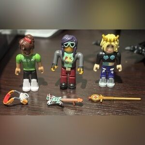 Lot of Roblox 3" Figures - Lot Of 3 With Accessories No Codes